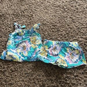 Carters 3m floral print tank and shorts set